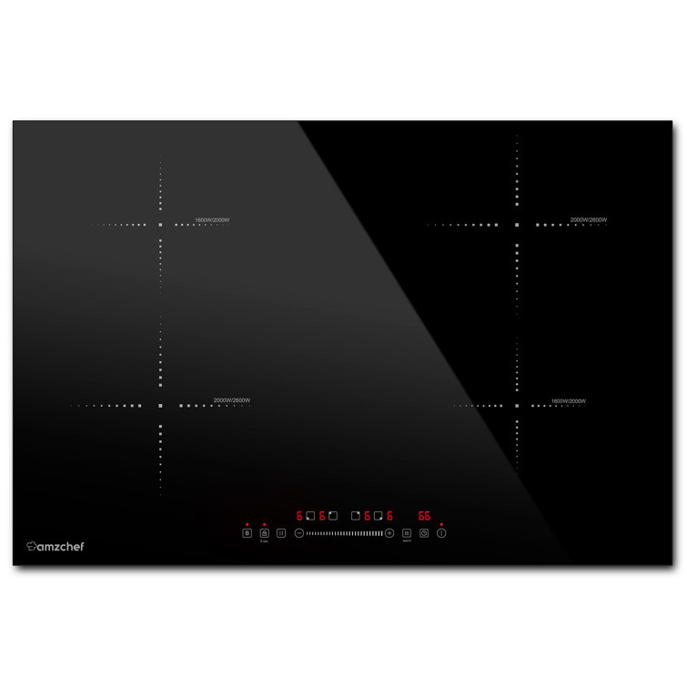 AMZCHEF Pro 30" Black Induction 4 Burner Cooktop Wayfair